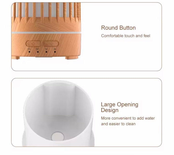 Diffusore di Aromi a Ultrasuoni con LED Multicolore – Umidificatore & Purificatore d’Ari