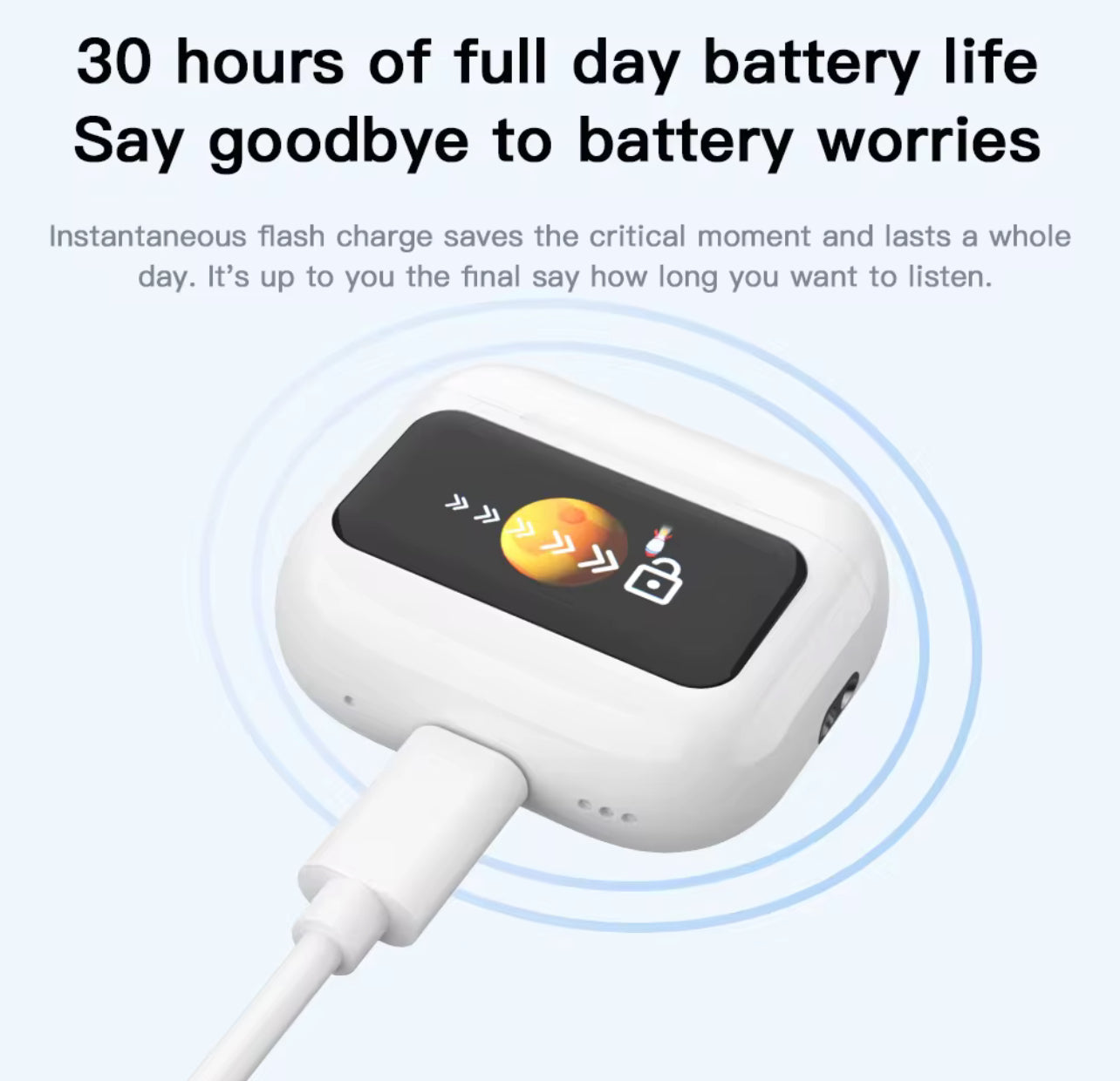 Auricolari Bluetooth 5.0 In-Ear con Riduzione Attiva del Rumore ANC, Modalità Trasparenza e Display LED a Colori – Cuffie Wireless con Ricarica Rapida, Custodia Portatile, Microfono HD - BDIT ACCESSORI