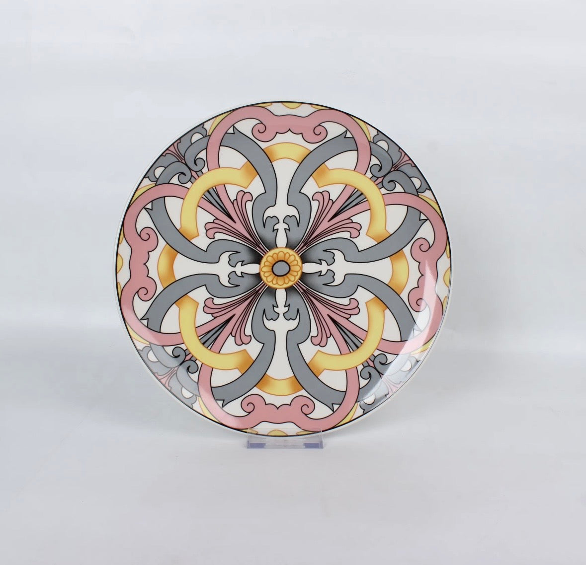 Set di piatti in ceramica decorati – Stile maiolica siciliana, design mediterraneo