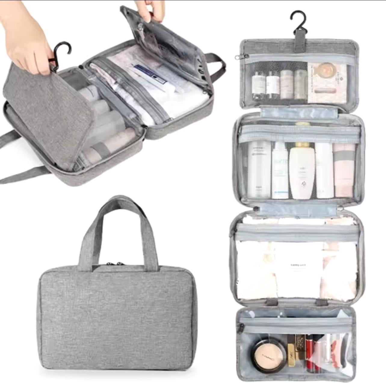 Beauty Case da Viaggio Appeso – Borsa Organizer Cosmetici Impermeabile, Porta Trucchi e Accessori da Toilette (27x18x13 cm)
