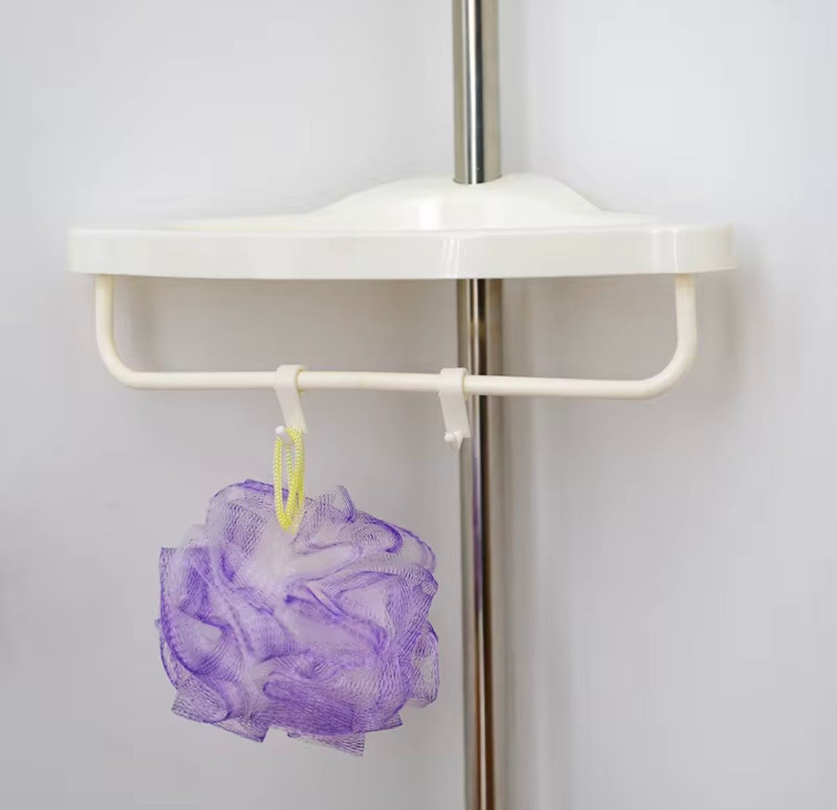 Mensola Angolare da Bagno e Cucina – Ripiano Estensibile a Colonna con 4 Ripiani Regolabili