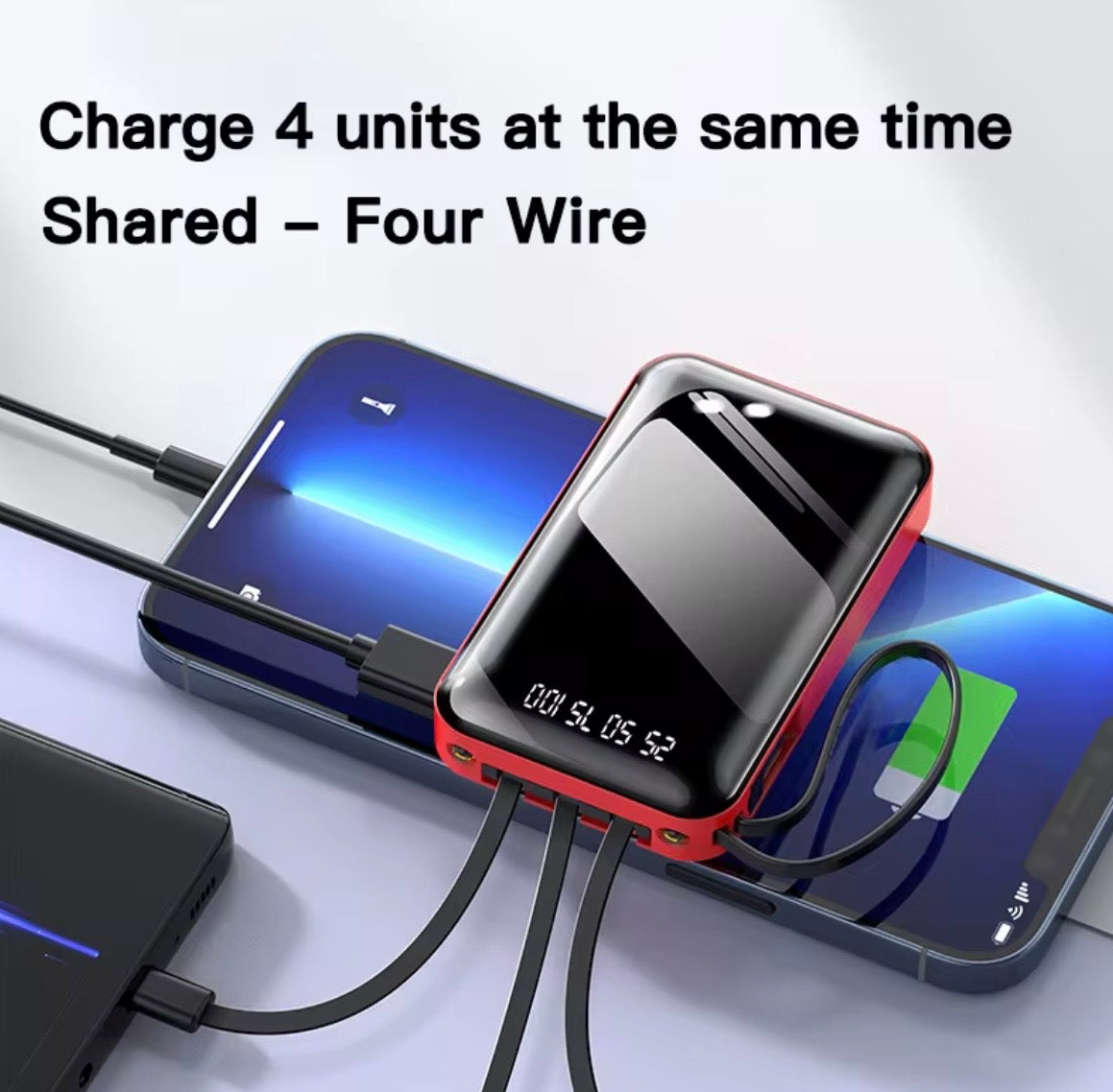 Power Bank 12800 mAh — Caricatore Portatile 2.1A | Batteria Esterna USB, Display LED, Dual USB — Compatibile iPhone/Android, Viaggio & Emergenza