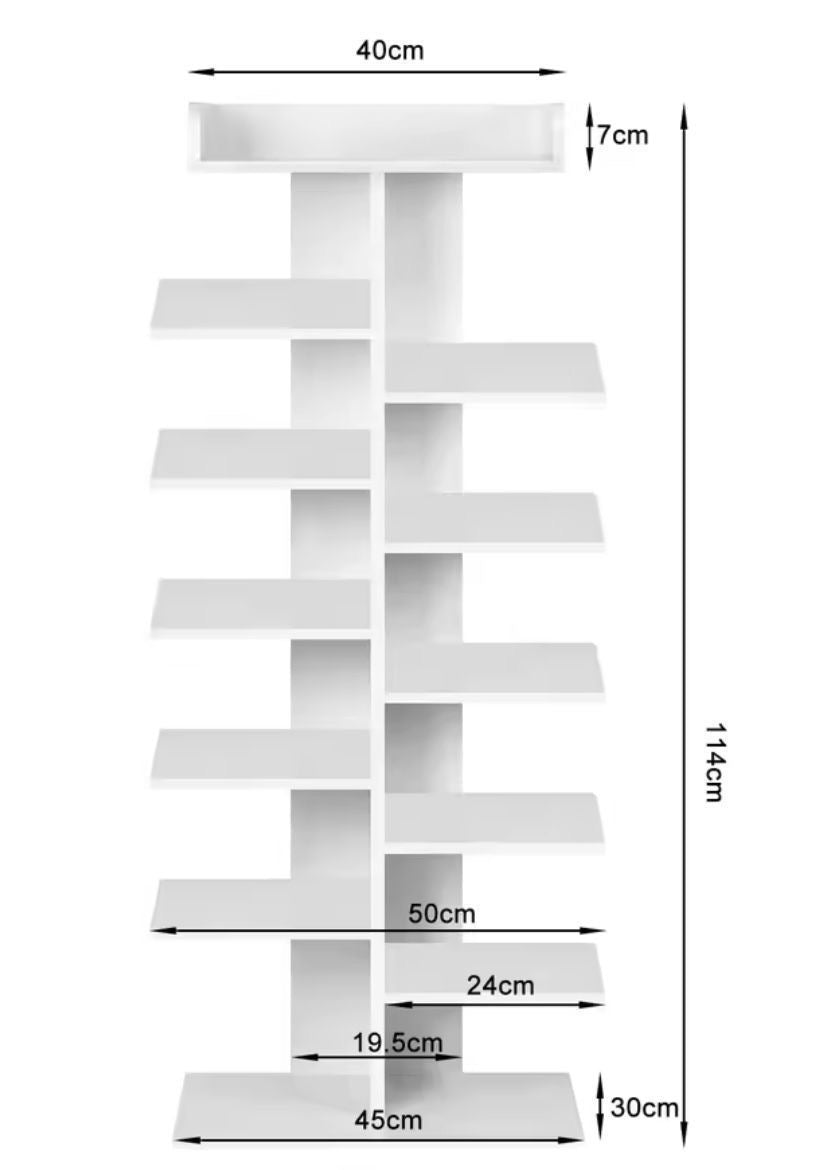 Scarpiera Verticale a Colonna Design Moderno Salvaspazio - Organizer Porta Scarpe a 7 Livelli