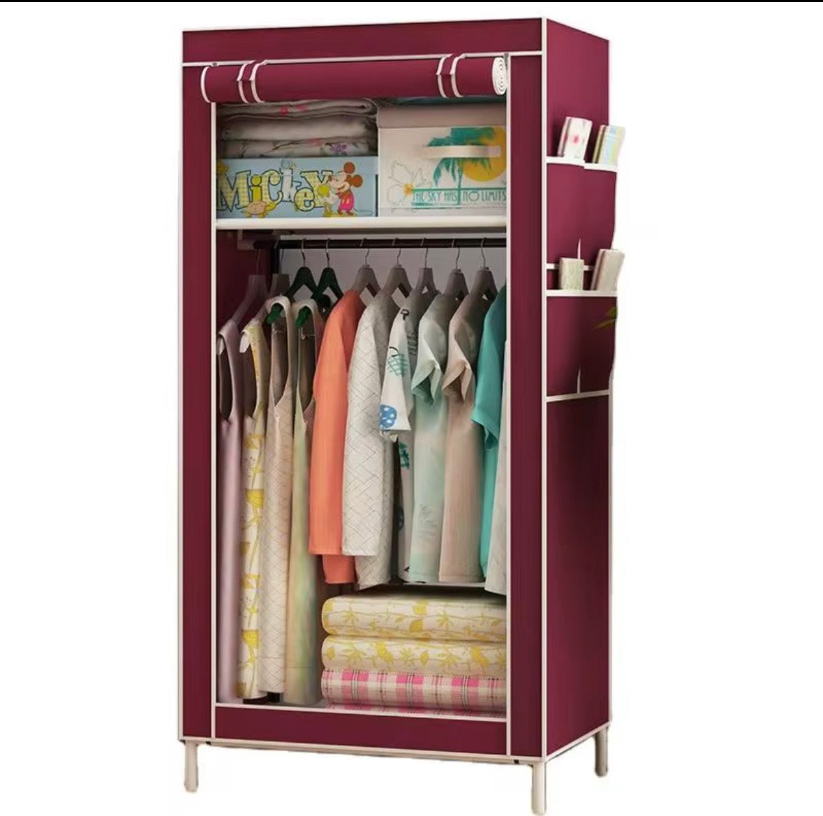 Guardaroba Portatile in Tessuto Salvaspazio - Soluzione di Stoccaggio 60x45x150 cm