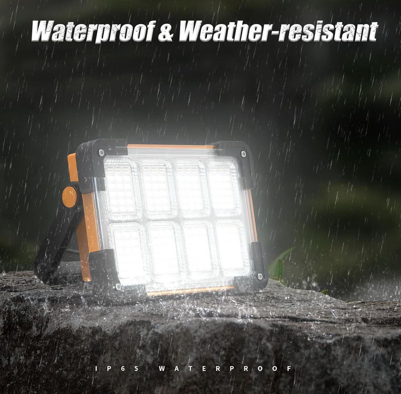 Faretto LED da Esterno, Proiettore LED Solare Portatile Luce Di Inondazione Ricaricabile Pannello Fotovoltaico For Esterni Torcia Di Emergenza IP66 Impermeabile ,per Giardino Corridoio Cortile 30w - BDIT ACCESSORI