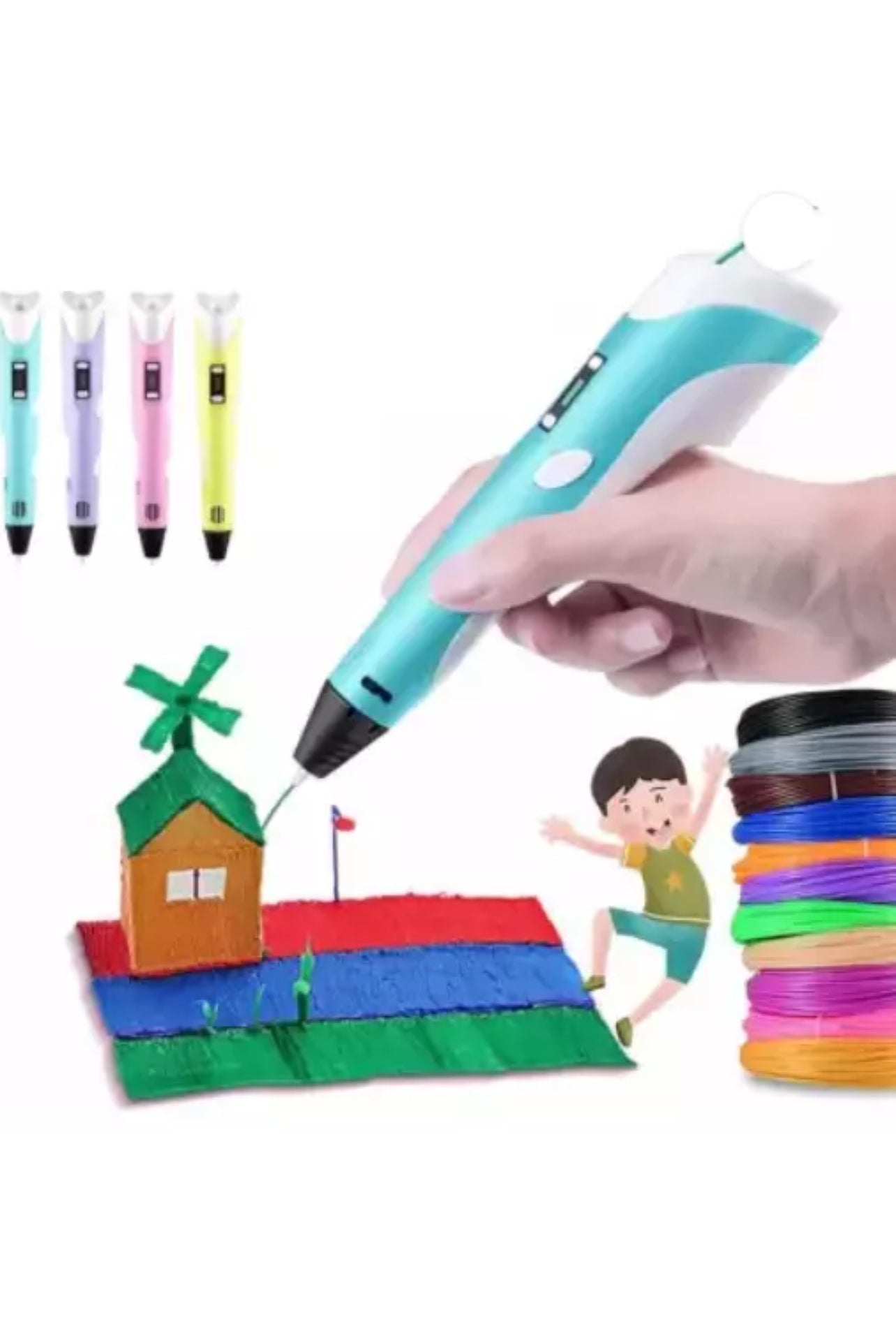 Penna 3D + Filamenti PLA 36 metri (2 fluorescenti) + Istruzioni in italiano e guida illustrata gratuita – Penna 3D professionale, cose utili, idee regalo dammi qualche parola Richter a di questo prodotto - BDIT ACCESSORI