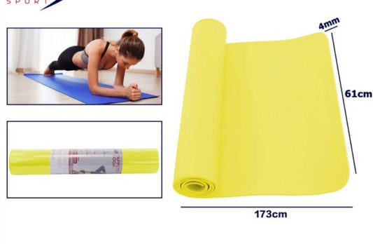 Tappetino Yoga e Fitness Antiscivolo (3mm) - Perfetto per Allenamento a Casa