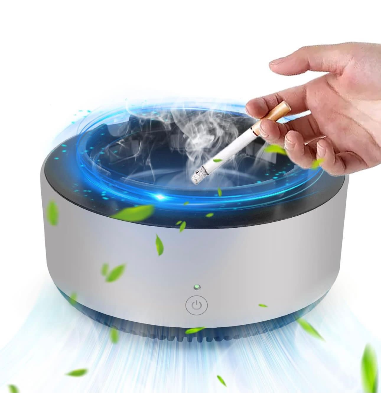 🌀 Posacenere Elettrico con Purificatore d’Aria – Rimuove Fumo e Odori in un Istante
