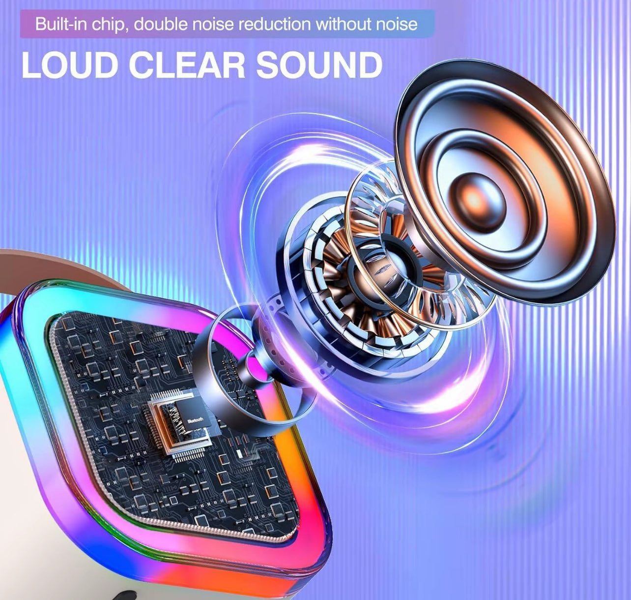 Altoparlante per karaoke senza fili con 2 microfoni wireless, Sistema di altoparlanti KTV ricaricabili con suono stereo HiFi, Altoparlante senza fili con luci a led con colori RGB - BDIT ACCESSORI