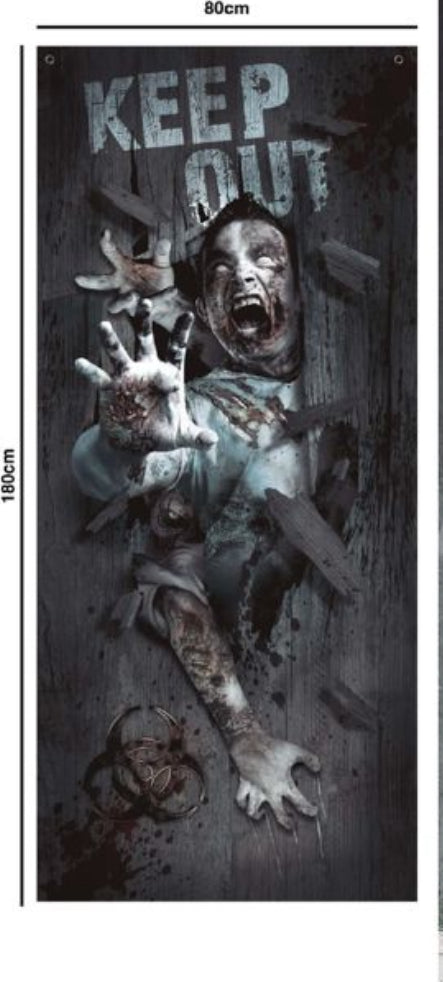 Decorazione Porta Halloween 180x80 cm – Trasforma la Tua Casa in un Brivido!