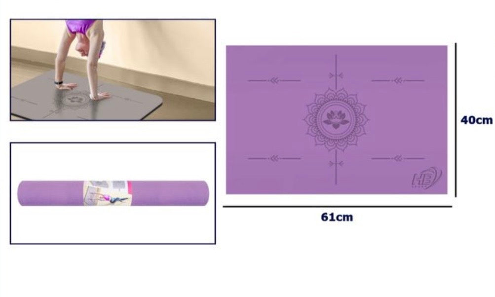 Tappetino Yoga Antiscivolo di Lusso con Allineamento Posturale - Perfetto per Ogni Pratica!