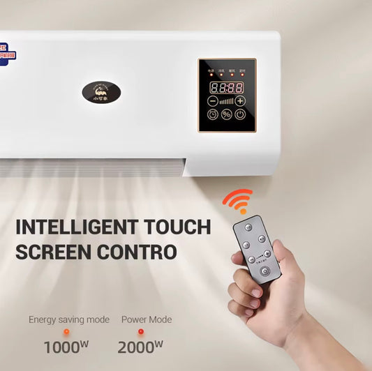 Termoventilatore Elettrico da Parete Compatto STUFFA - Riscaldamento Veloce ed Efficiente con Telecomando