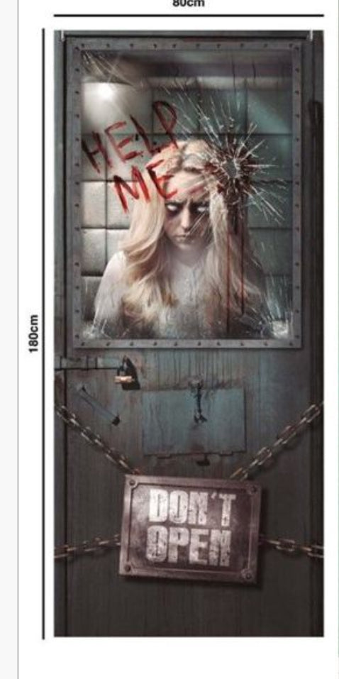 Decorazione Porta Halloween 180x80 cm – Trasforma la Tua Casa in un Brivido!