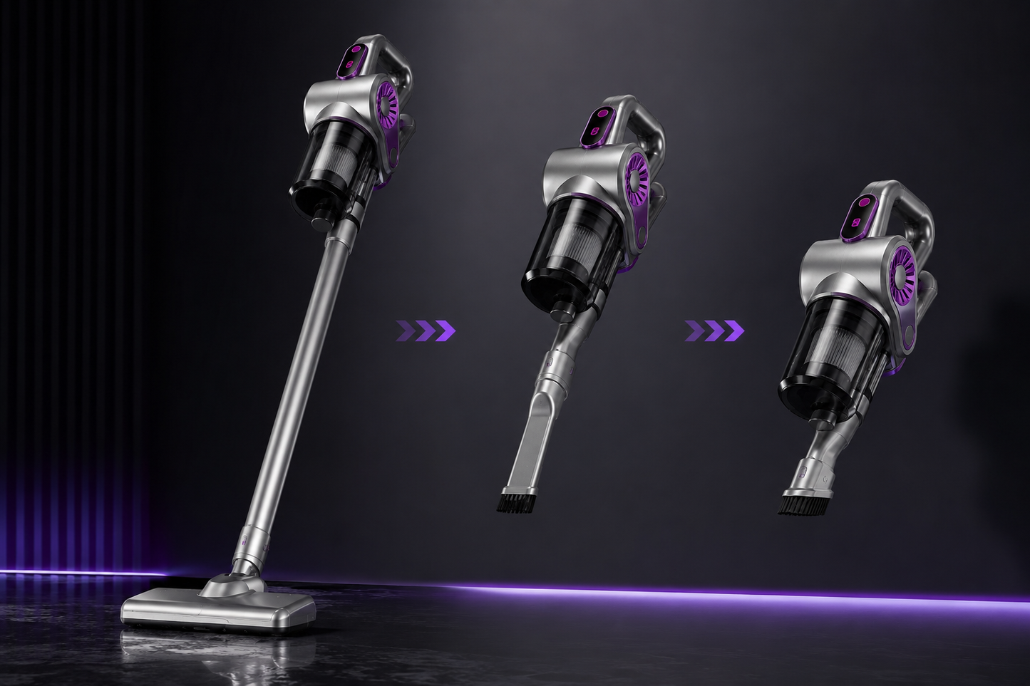 Aspirapolvere Senza Fili 4 in 1, Aspiratore Portatile Ricaricabile, Scopa Elettrica Cordless per Pavimenti Divani Auto e Angoli, Aspirazione Potente con Accessori Multifunzione