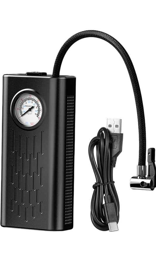 6000 mAh Mini Portable Air Compressor 150 PSI Electric Inflator with Rechargeable Battery, Digital LCD Screen, Pump for Bicycle, Car, Motorcycle, Scooter, Balls - BDIT ACCESSORI