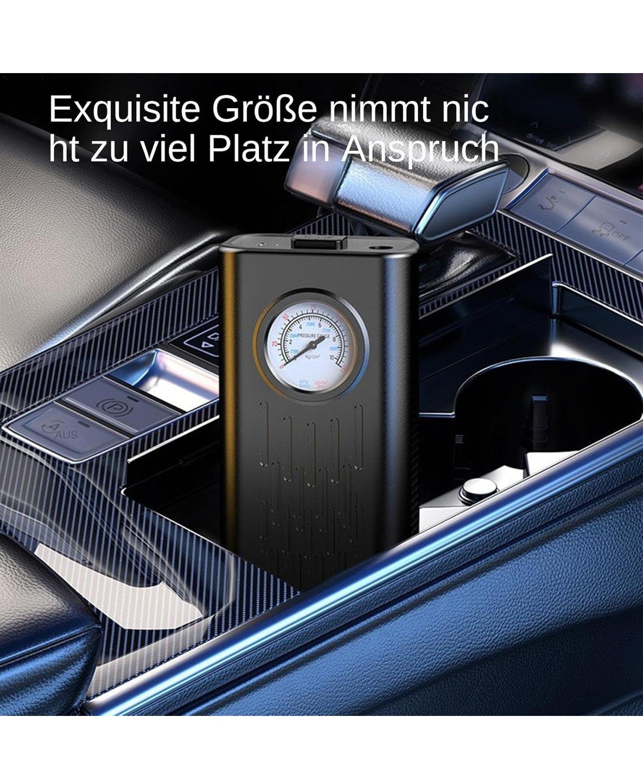 6000 mAh Mini Portable Air Compressor 150 PSI Electric Inflator with Rechargeable Battery, Digital LCD Screen, Pump for Bicycle, Car, Motorcycle, Scooter, Balls - BDIT ACCESSORI