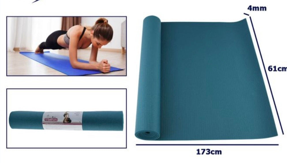 Tappetino Yoga Antiscivolo 4 mm — Leggero e Resistente | 173×61 cm