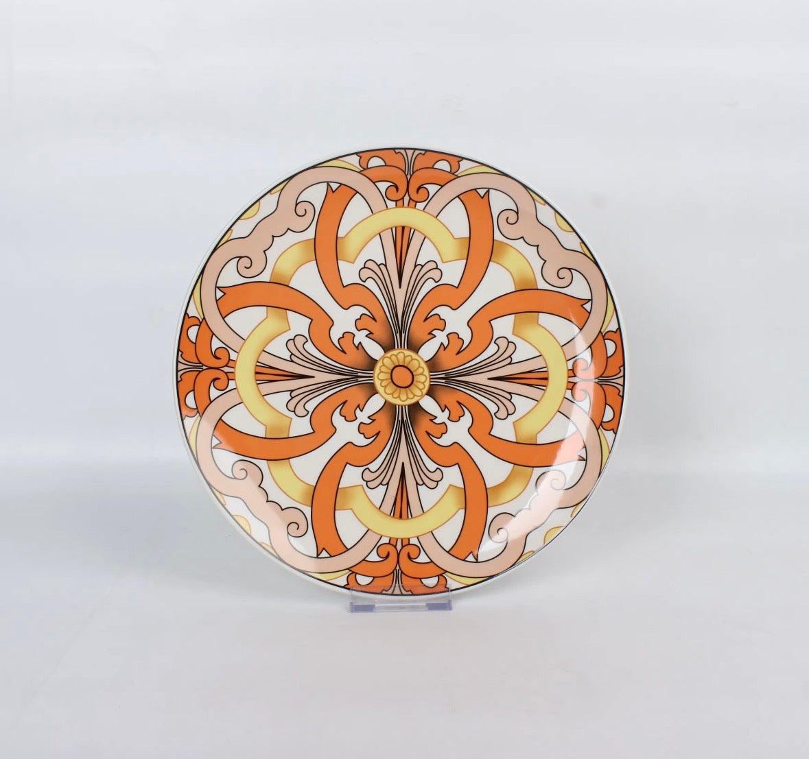 Set di piatti in ceramica decorati – Stile maiolica siciliana, design mediterraneo