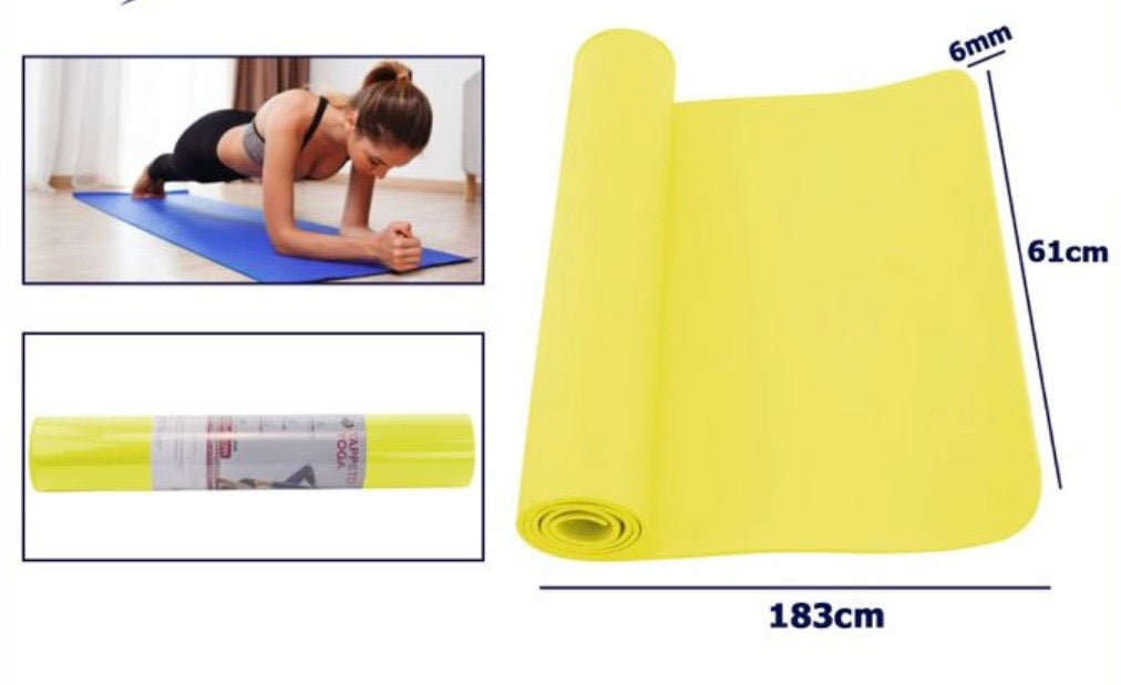 Tappetino Yoga Antiscivolo 6 mm — Comfort Extra | 173×61 cm 183x61 cm