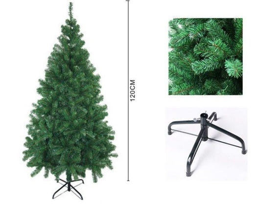 Albero di Natale Artificiale Pieno e Folto - Altezza 120 cm - L'Atmosfera Perfetta per il tuo Natale!