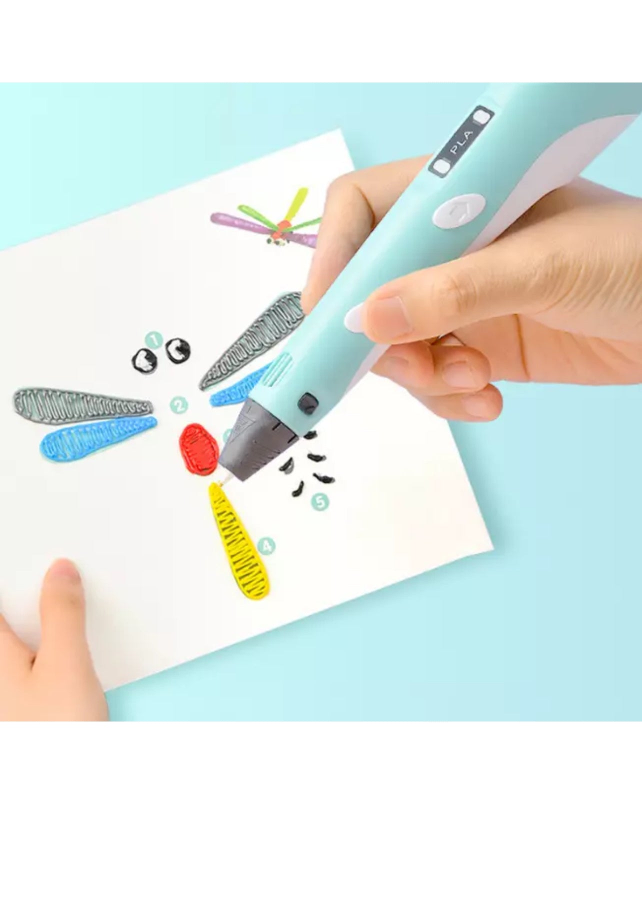 Penna 3D + Filamenti PLA 36 metri (2 fluorescenti) + Istruzioni in italiano e guida illustrata gratuita – Penna 3D professionale, cose utili, idee regalo dammi qualche parola Richter a di questo prodotto - BDIT ACCESSORI