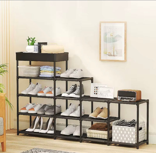 Libreria Scaffale a Scala Salvaspazio - Mobile Portaoggetti Design Industriale a 4 Livelli