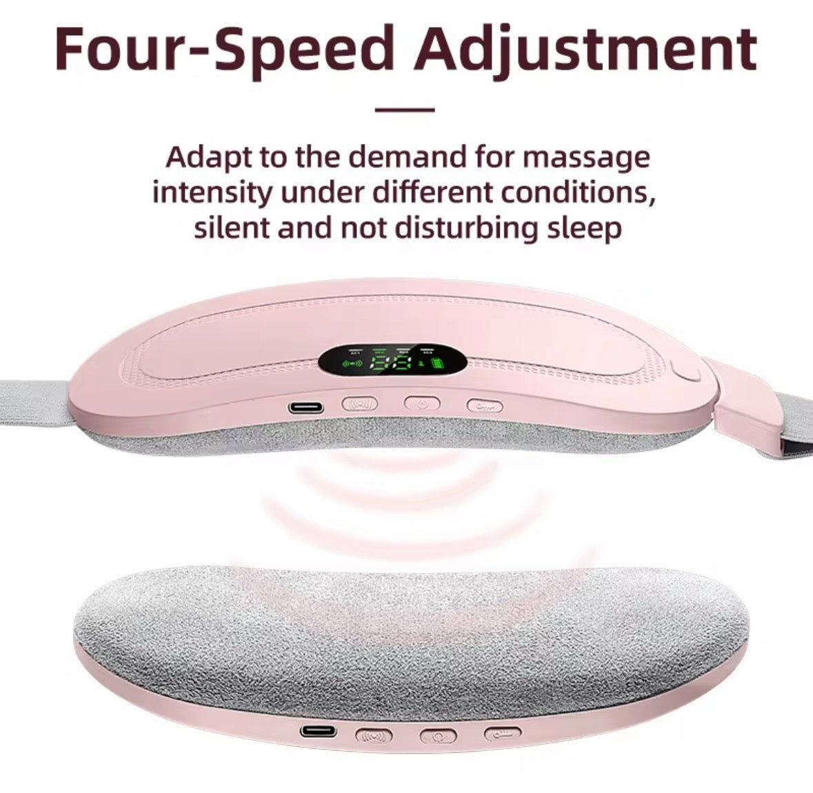 Cintura Termica Riscaldante per Dolori Mestruali e Lombari – Massaggiatore Portatile USB Ricaricabile