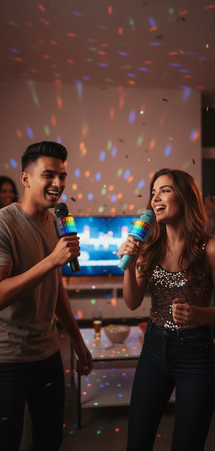 All-in-One Portable Bluetooth Karaoke Microphone & Speaker