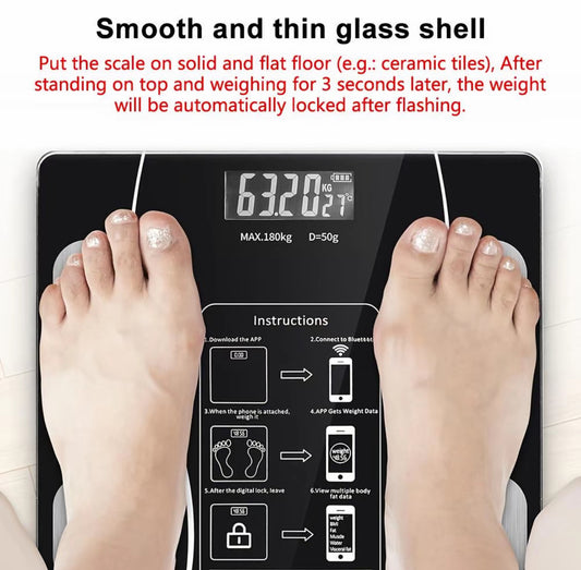 Bilancia Pesapersone Smart Bluetooth con APP – Analisi Composizione Corporea - BDIT ACCESSORI