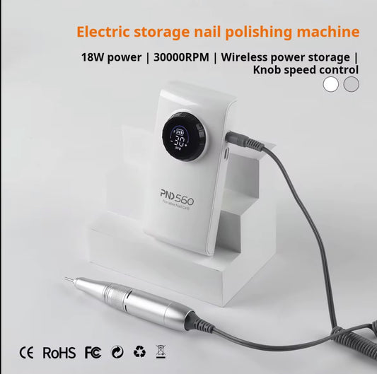 Fresa per Unghie Professionale PND560 Cordless | 30.000 RPM | 18W
