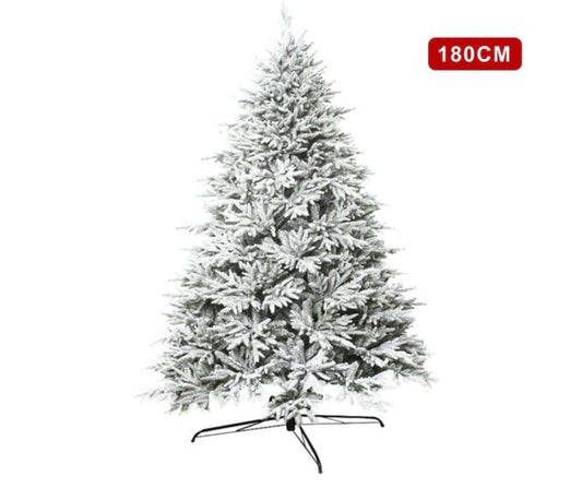 Albero di Natale Artificiale Innevato Effetto Neve Realistico - H. 15cm