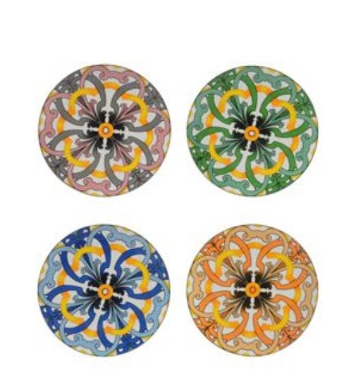 Set di piatti in ceramica decorati – Stile maiolica siciliana, design mediterraneo