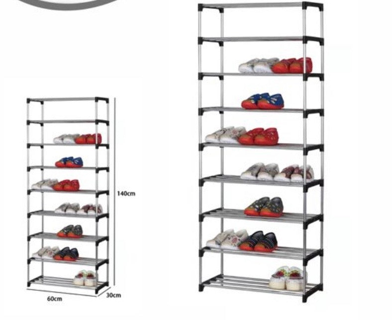 Scarpiera Verticale Salvaspazio a 7 Ripiani - Organizer per Scarpe Modulare (60x30x140 cm)