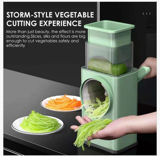 Affetta Verdure Manuale 3 in 1 – Mandolina Multifunzione a Manovella con Lame Intercambiabili per Julienne, Affettare e Grattugiare - BDIT ACCESSORI