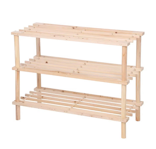 Porta Scarpe a 3 Ripiani in Legno Naturale – Organizzazione e Stile per la Tua Casa