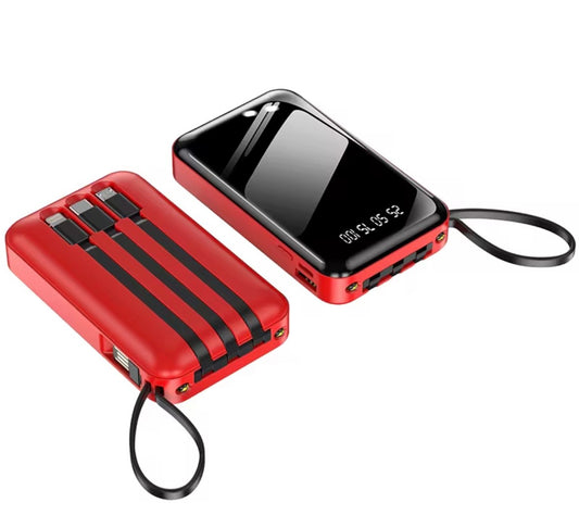 Power Bank 12800 mAh — Caricatore Portatile 2.1A | Batteria Esterna USB, Display LED, Dual USB — Compatibile iPhone/Android, Viaggio & Emergenza