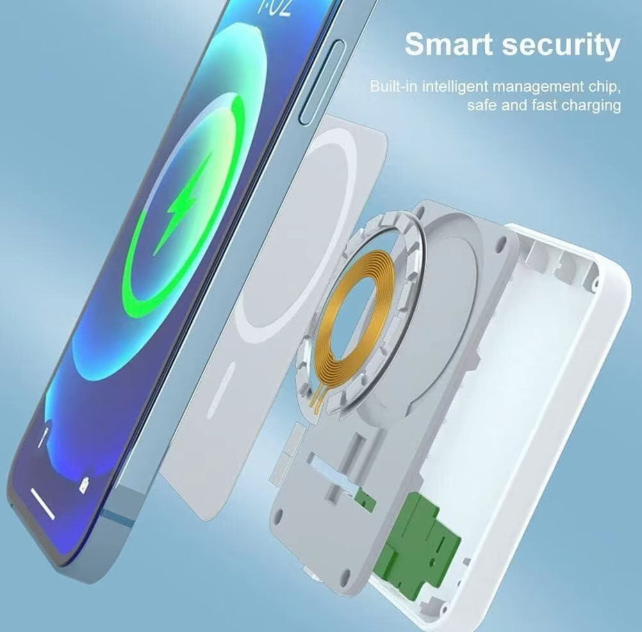 Power Bank, Magnetic PowerBank 10000 mAh, PD 22.5 W, Fast Charging, Portable Wireless Charger with iOS Input and Output LED Ndicator for iPhone 17/16/15/14/13/12/11/pro/pro max - BDIT ACCESSORI