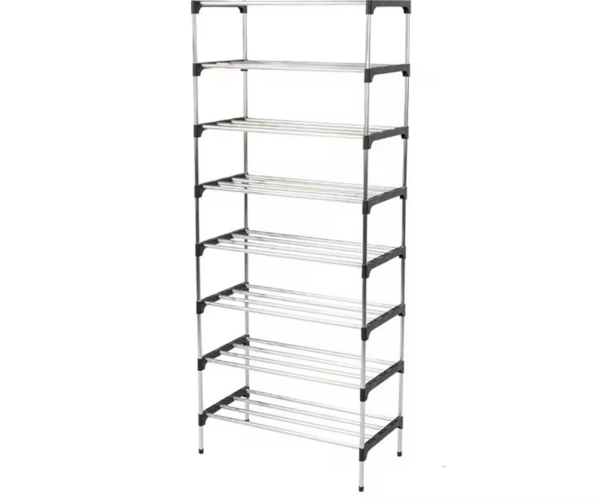 Scarpiera Verticale Salvaspazio a 7 Ripiani - Organizer per Scarpe Modulare (60x30x140 cm)