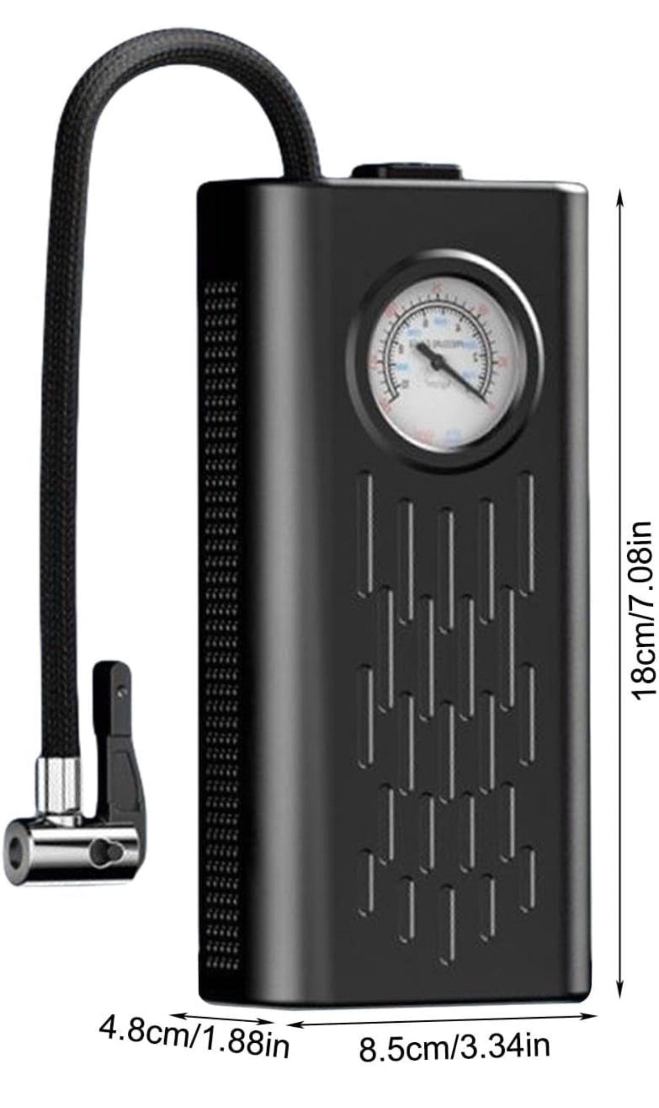 6000 mAh Mini Portable Air Compressor 150 PSI Electric Inflator with Rechargeable Battery, Digital LCD Screen, Pump for Bicycle, Car, Motorcycle, Scooter, Balls - BDIT ACCESSORI