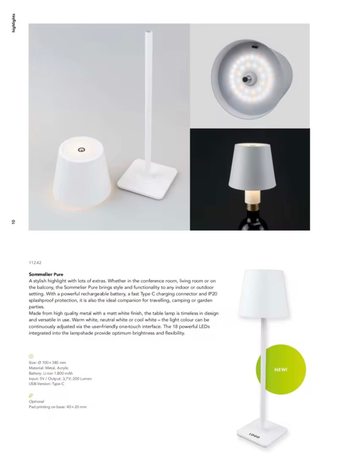 Lampada da Tavolo LED Design Moderno – Ricaricabile e Minimal