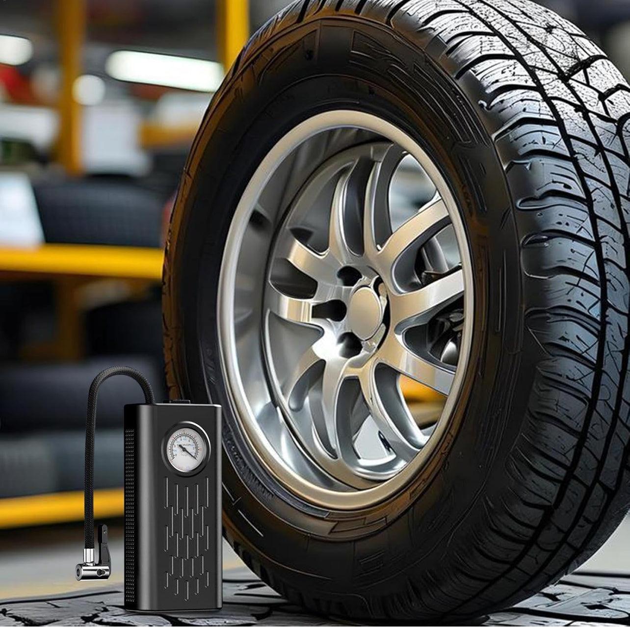 6000 mAh Mini Portable Air Compressor 150 PSI Electric Inflator with Rechargeable Battery, Digital LCD Screen, Pump for Bicycle, Car, Motorcycle, Scooter, Balls - BDIT ACCESSORI