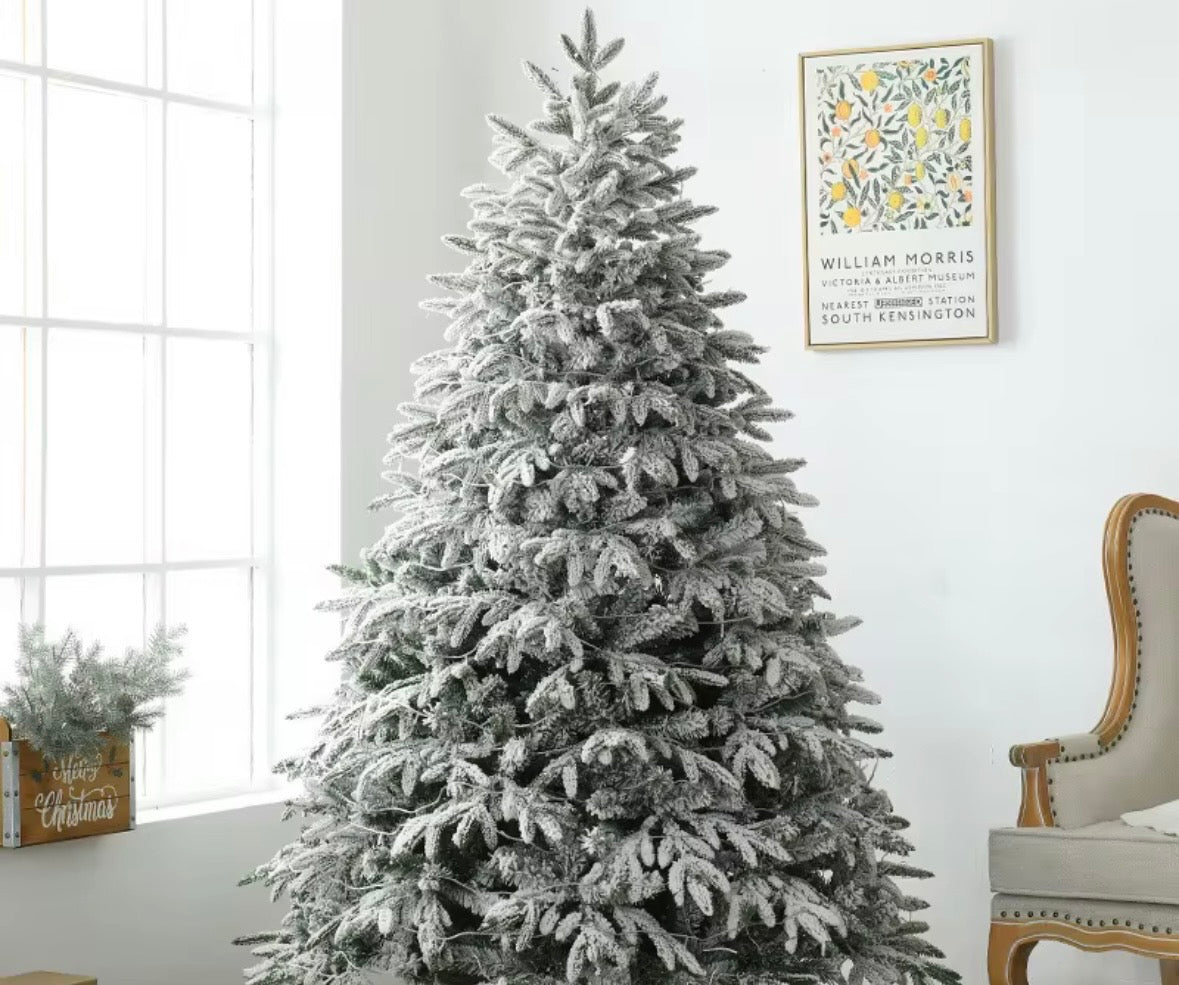 Albero di Natale Artificiale Innevato Effetto Neve Realistico - H. 15cm