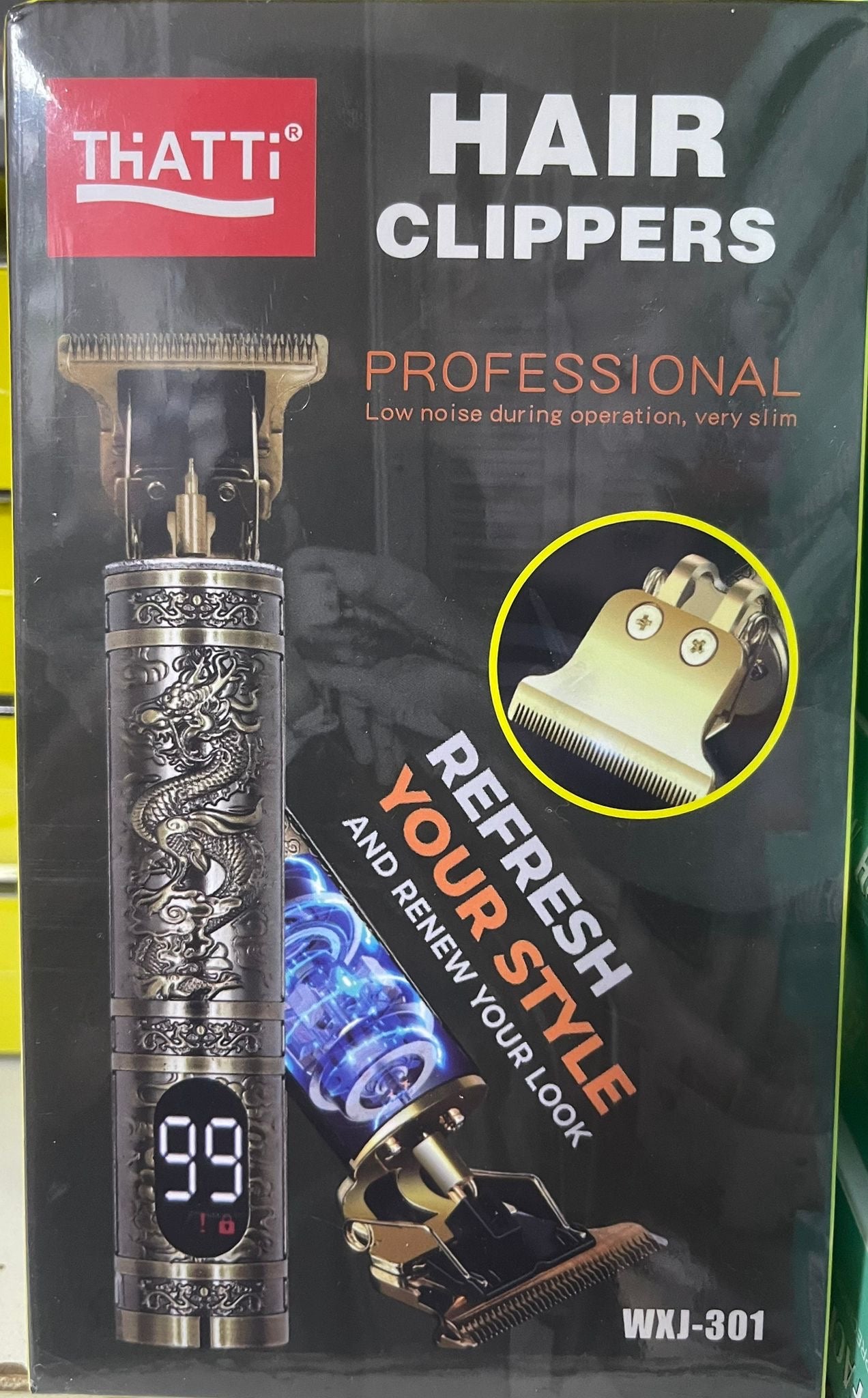 Tagliacapelli Professionale T-Blade "Dragon Edition" THATTi® WXJ-301 - Stile, Potenza e Precisione