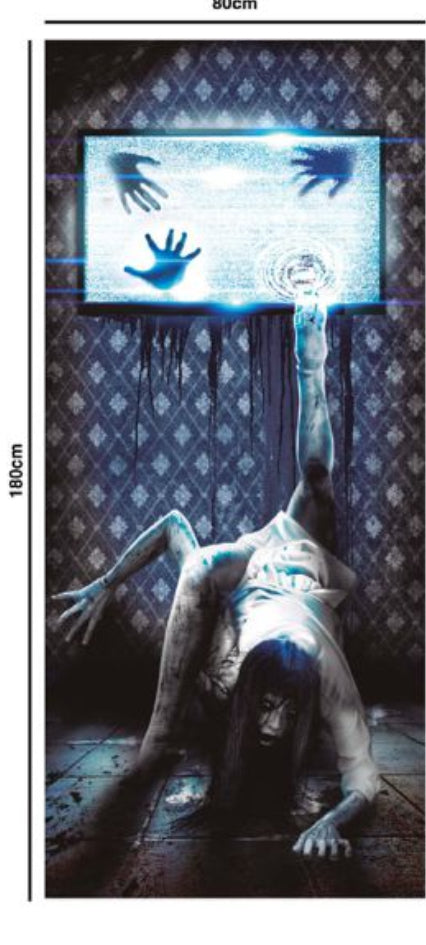 Decorazione Porta Halloween 180x80 cm – Trasforma la Tua Casa in un Brivido!