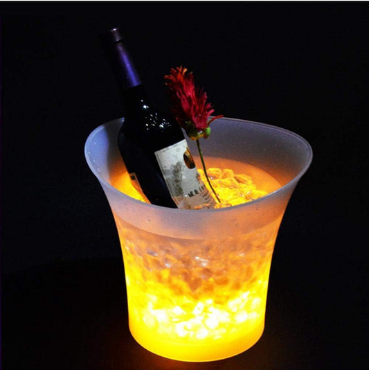 Bdit Secchiello per Ghiaccio LED, 5L Portaghiaccio con Cambio di Colore Multiplo per Festival/Feste/Casa/Bar, Secchiello per Il Ghiaccio Impermeabile per Vino E Champagne (Sfumatura Colorata) - BDIT ACCESSORI