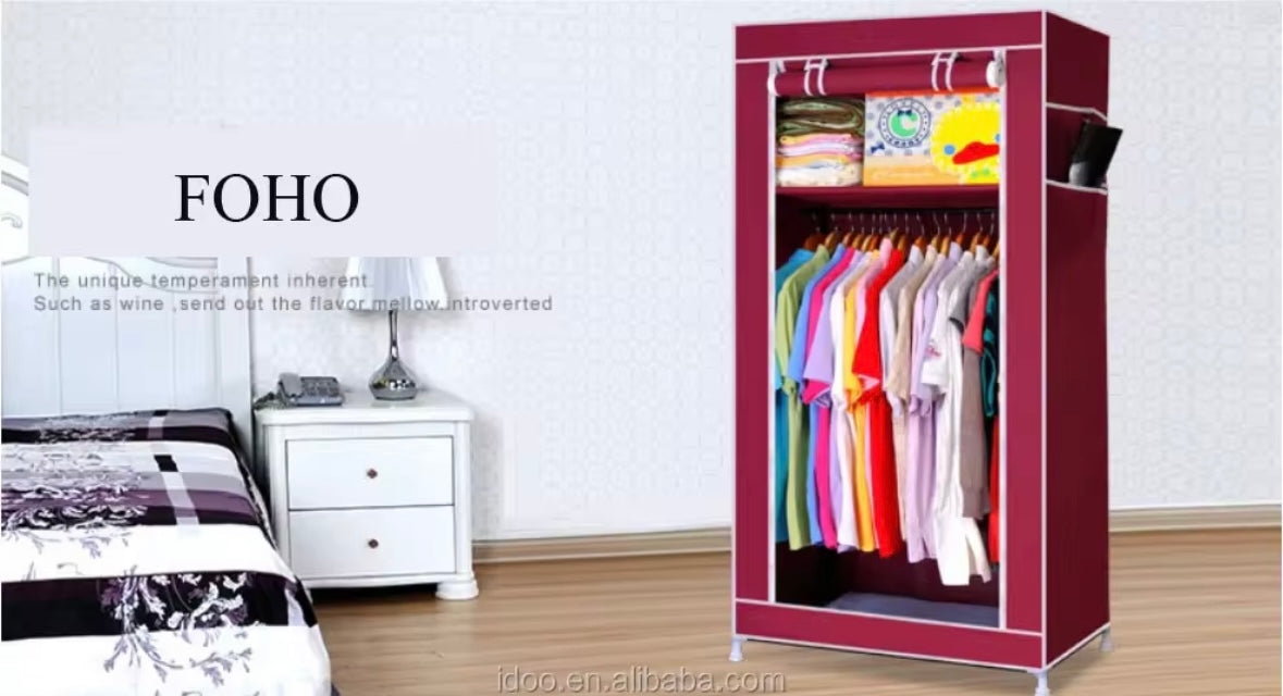 Guardaroba Portatile in Tessuto Salvaspazio - Soluzione di Stoccaggio 60x45x150 cm