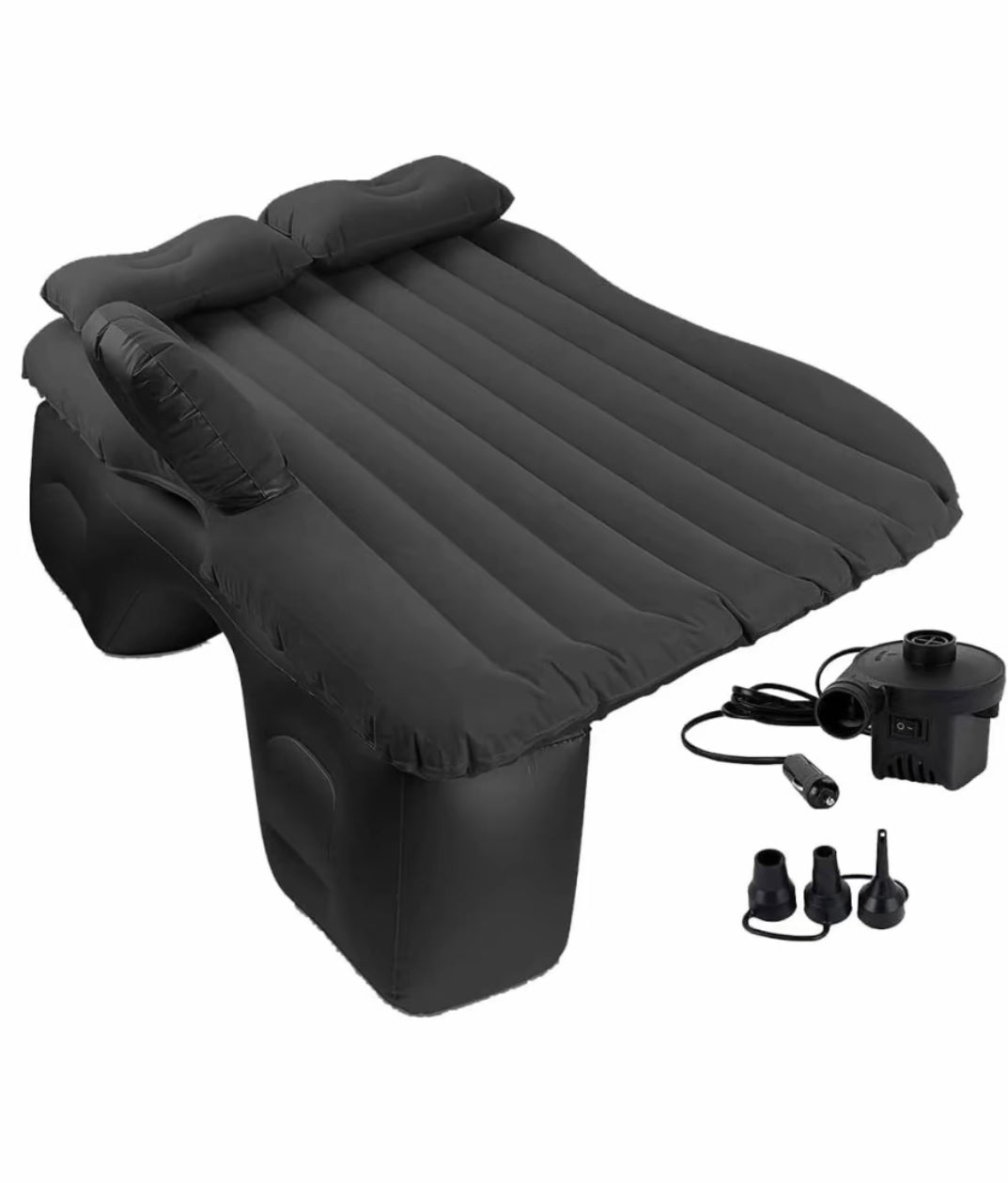 Materasso Gonfiabile Auto per Sedile Posteriore – Letto Gonfiabile Doppio con Cuscini Inclusi – Kit Compressore Elettrico + Kit Riparazione – Vari Colori – Ideale per Viaggi, Campeggio, Riposo - BDIT ACCESSORI