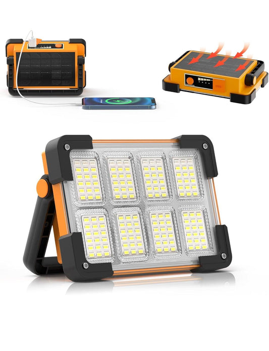 Faretto LED da Esterno, Proiettore LED Solare Portatile Luce Di Inondazione Ricaricabile Pannello Fotovoltaico For Esterni Torcia Di Emergenza IP66 Impermeabile ,per Giardino Corridoio Cortile 30w - BDIT ACCESSORI