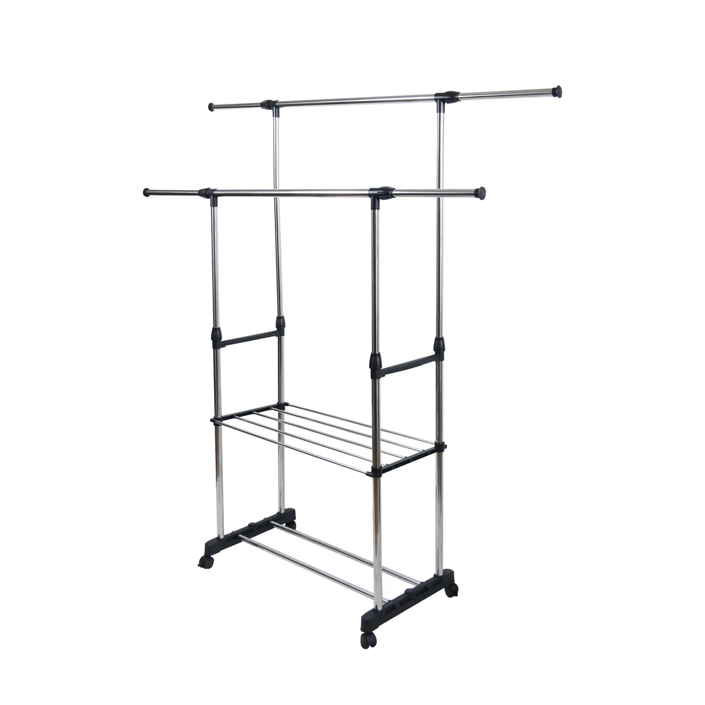 Appendiabiti regolabile in altezza e larghezza, ideale per organizzare vestiti, giacche e accessori in casa. - BDIT ACCESSORI