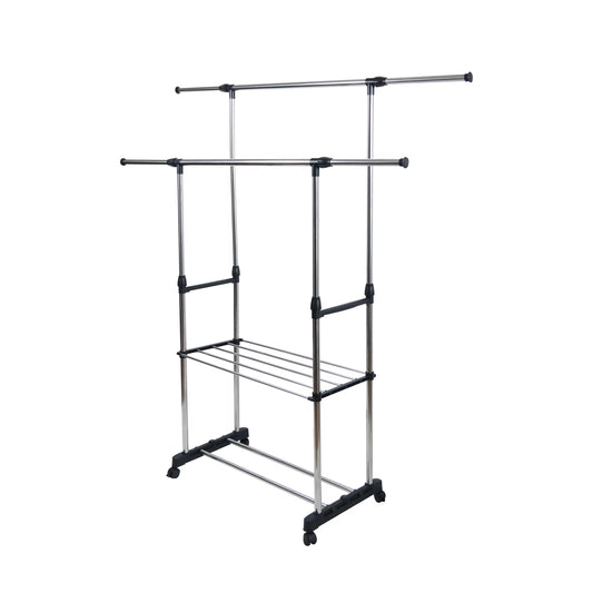 Appendiabiti regolabile in altezza e larghezza, ideale per organizzare vestiti, giacche e accessori in casa. - BDIT ACCESSORI